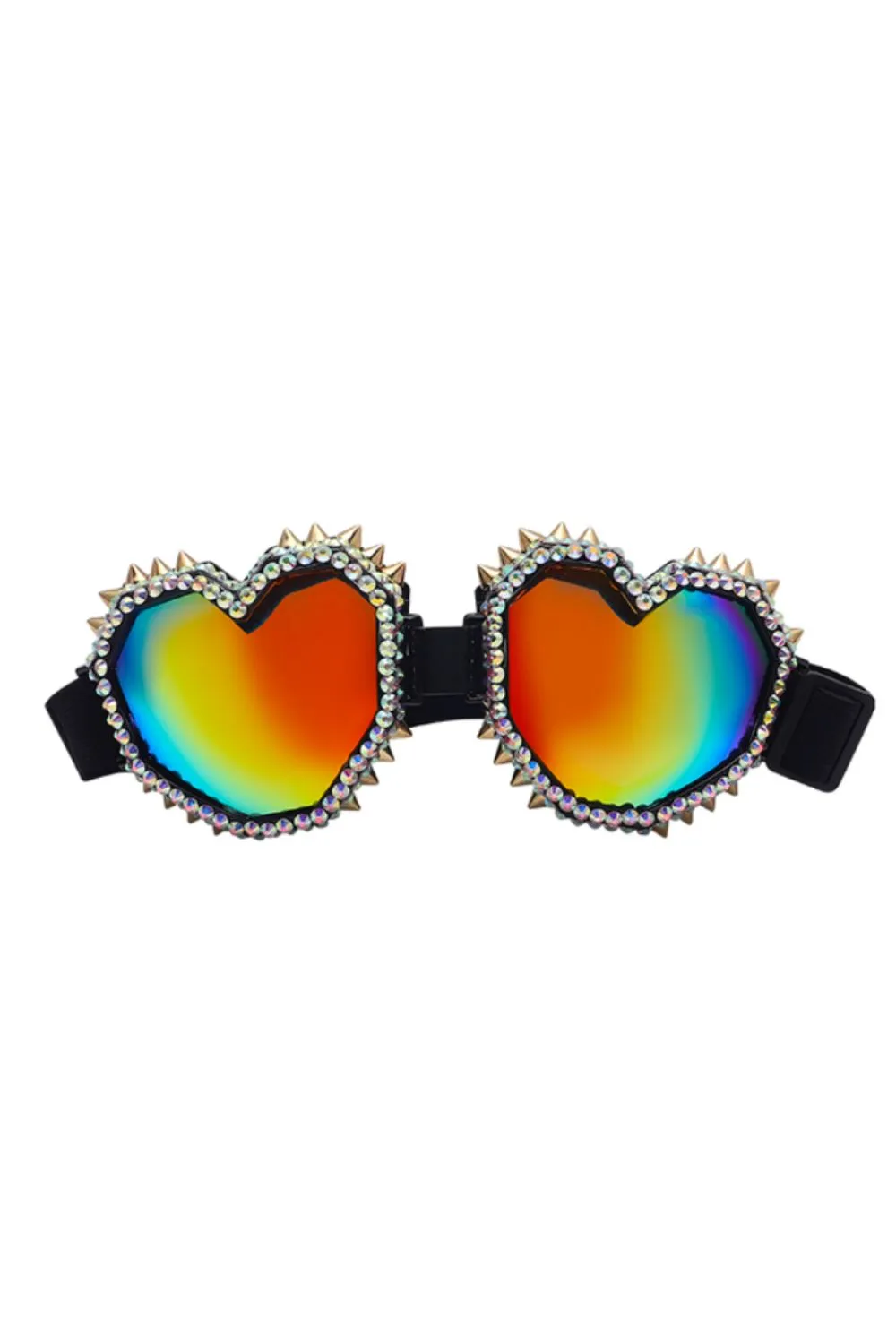 Spiked Heart Throb Rainbow Heart Goggles | 3 Colors