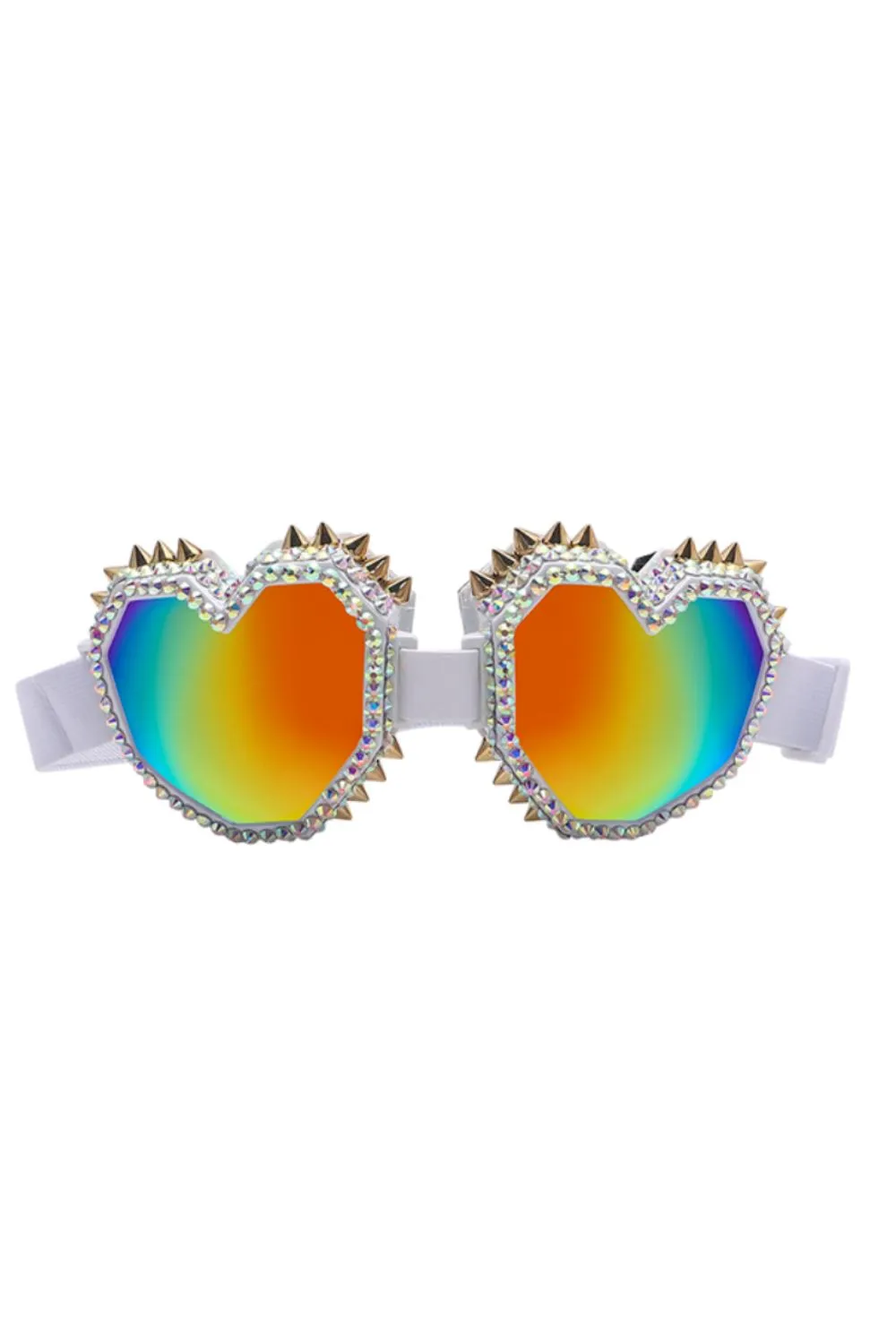 Spiked Heart Throb Rainbow Heart Goggles | 3 Colors
