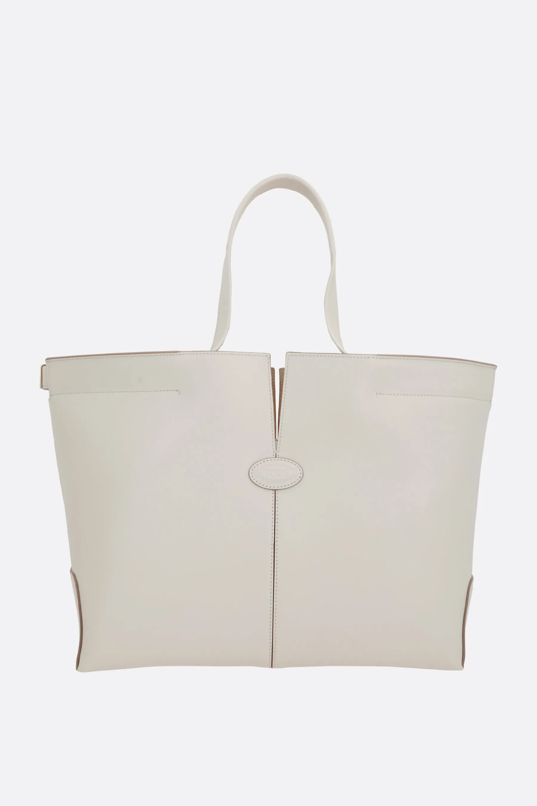 Structured Smooth Leather Tote Bag