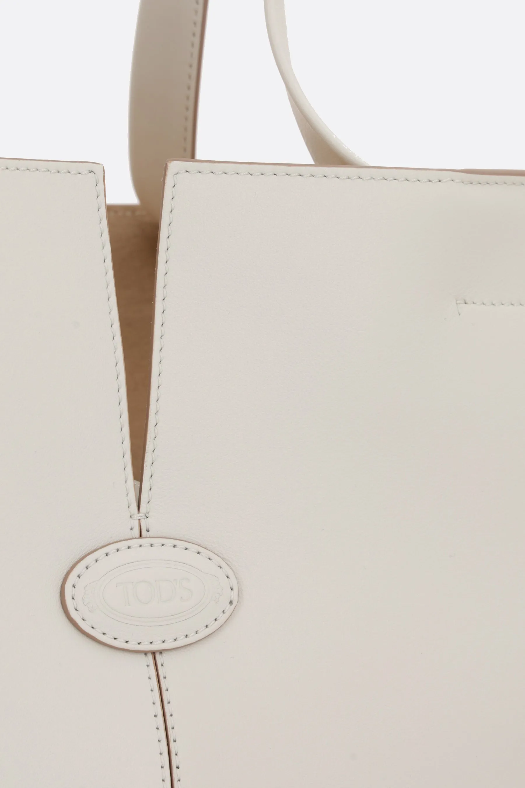 Structured Smooth Leather Tote Bag
