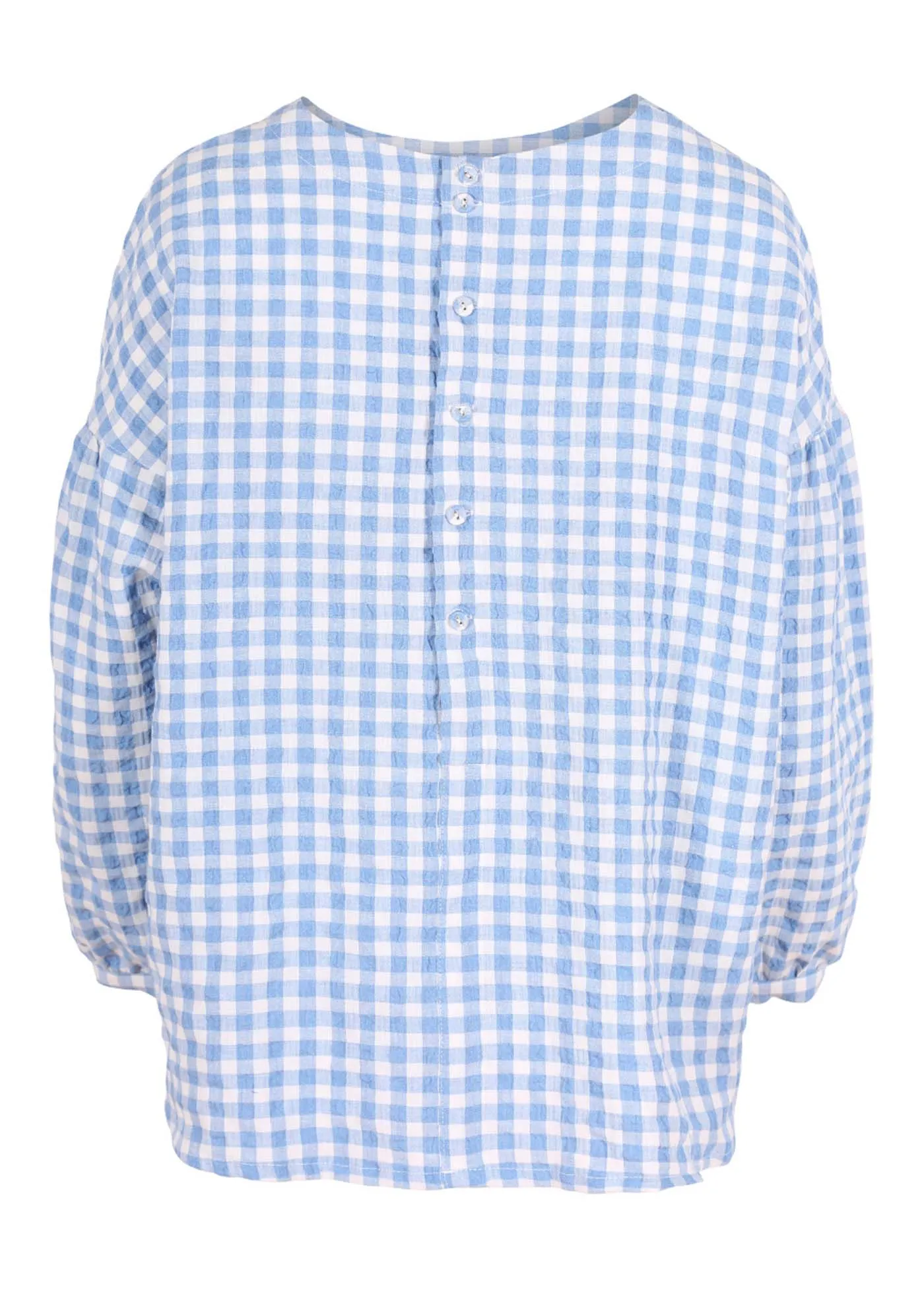 Suzanna Luxe Blouse Blue in Linen