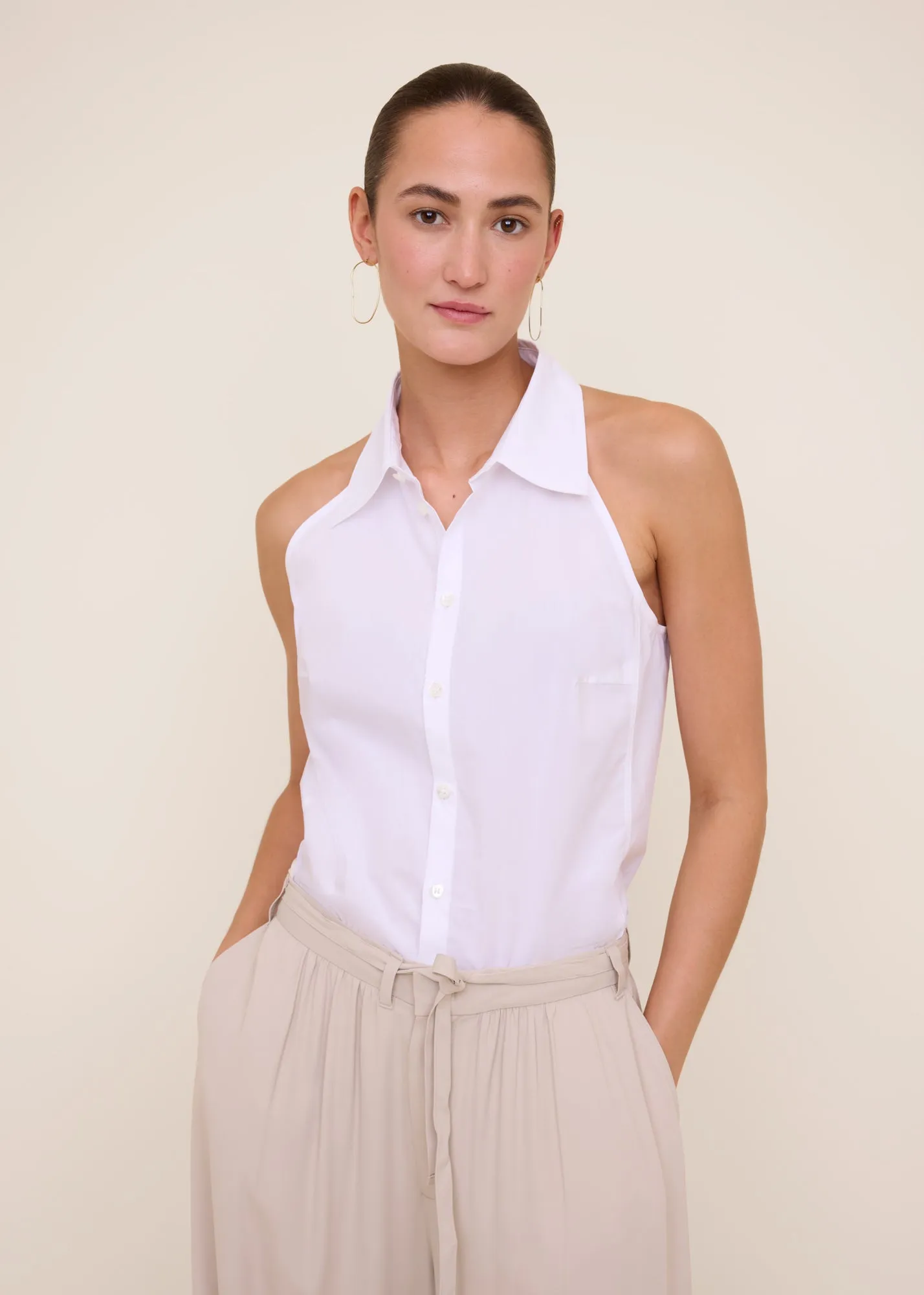 Top Cotton poplin sleeveless