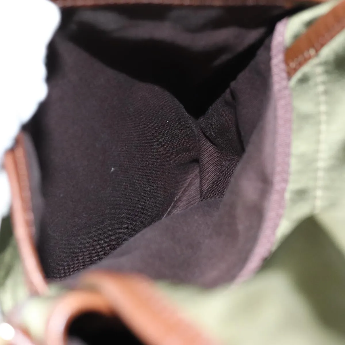 Trendy Inspired Burberry Black Label Shoulder Bag Nylon Khaki Auth 74255