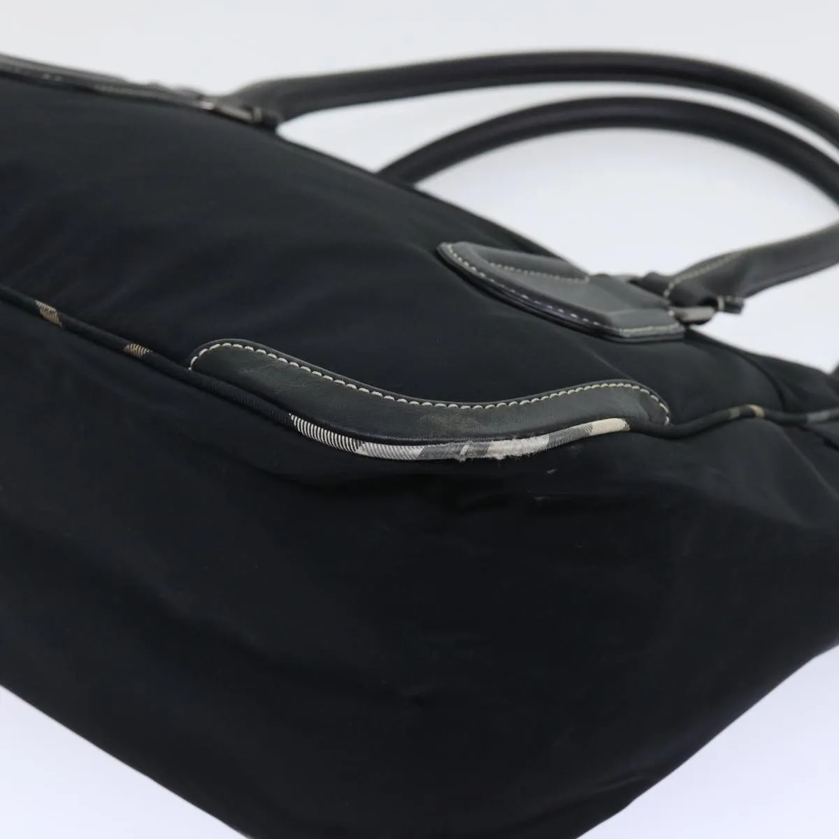 Trendy Inspired Burberry Blue Label Shoulder Bag Nylon Black Auth Bs7873