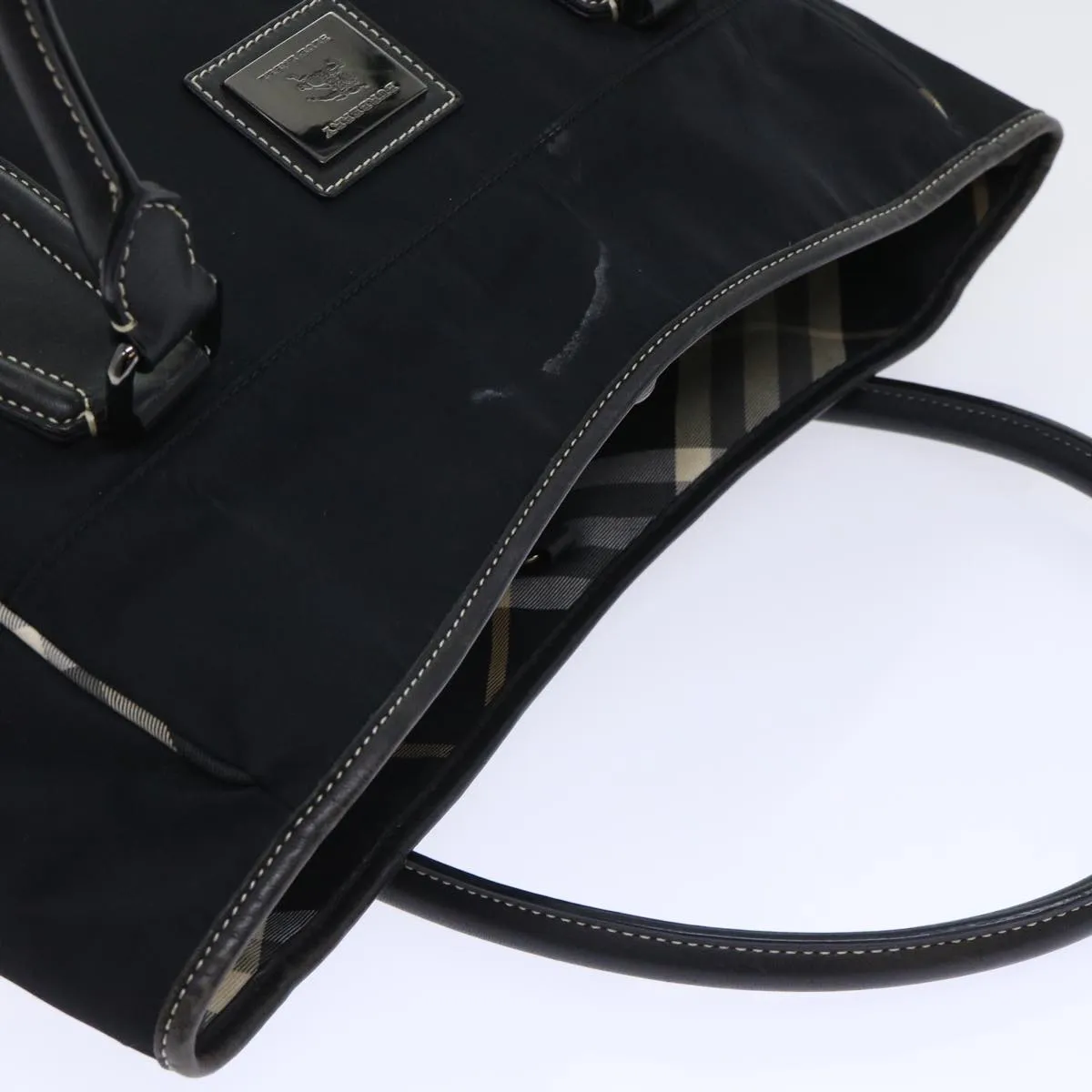 Trendy Inspired Burberry Blue Label Shoulder Bag Nylon Black Auth Bs7873