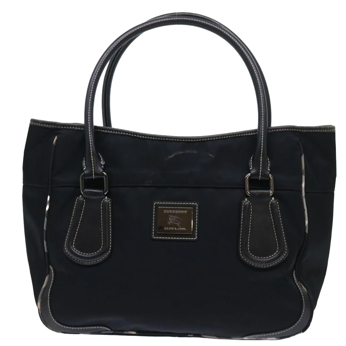 Trendy Inspired Burberry Blue Label Shoulder Bag Nylon Black Auth Bs7873