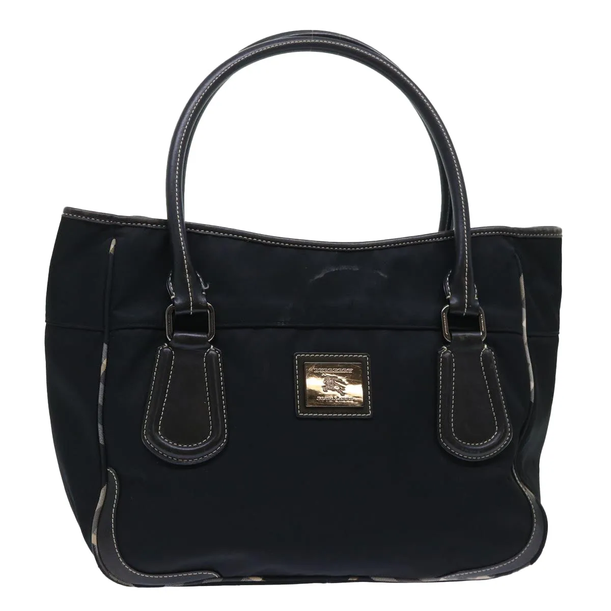 Trendy Inspired Burberry Blue Label Shoulder Bag Nylon Black Auth Bs7873