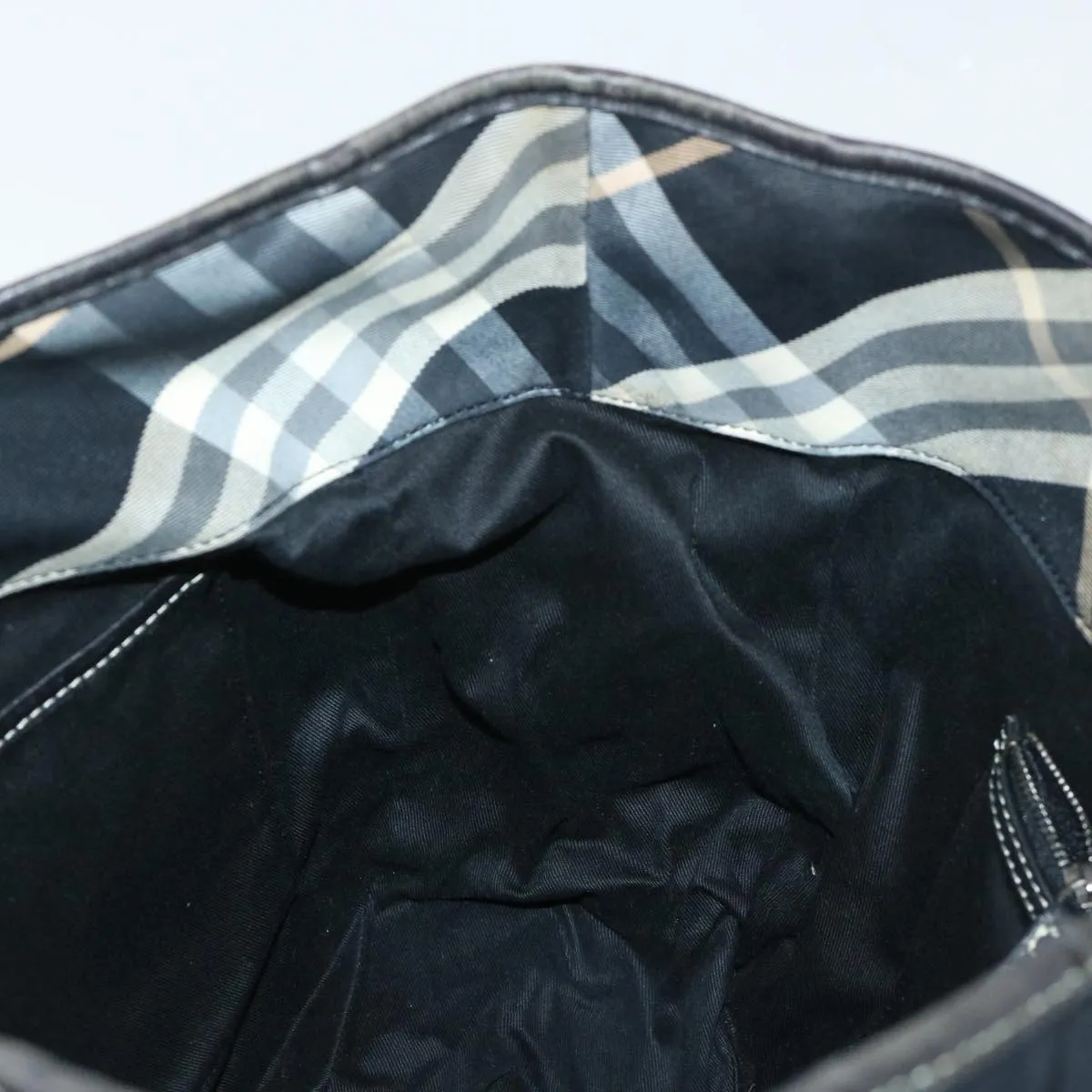 Trendy Inspired Burberry Blue Label Shoulder Bag Nylon Black Auth Bs7873