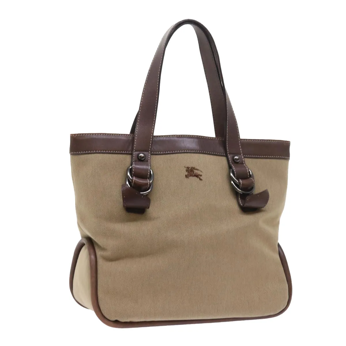 Trendy Inspired Burberry Blue Label Tote Bag Canvas Leather Brown Auth Bs8612