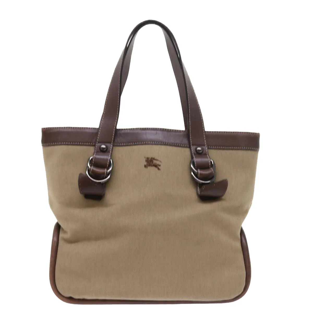 Trendy Inspired Burberry Blue Label Tote Bag Canvas Leather Brown Auth Bs8612