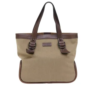 Trendy Inspired Burberry Blue Label Tote Bag Canvas Leather Brown Auth Bs8612