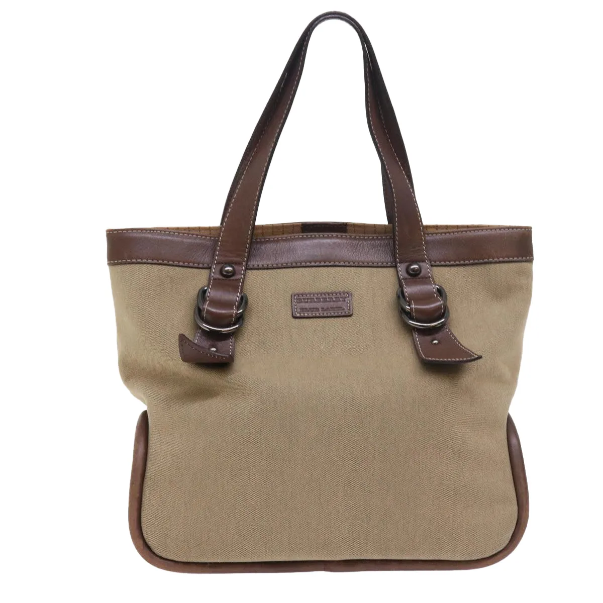 Trendy Inspired Burberry Blue Label Tote Bag Canvas Leather Brown Auth Bs8612