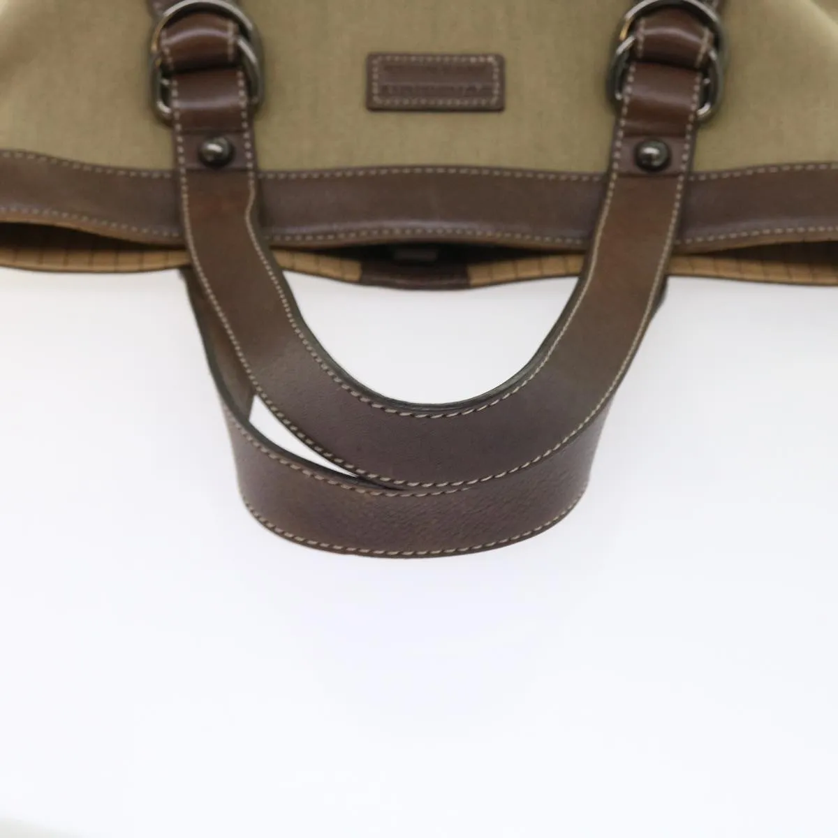 Trendy Inspired Burberry Blue Label Tote Bag Canvas Leather Brown Auth Bs8612