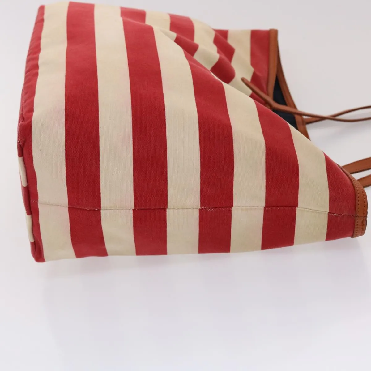Trendy Inspired Burberry Blue Label Tote Bag Canvas Red White Auth Bs6604