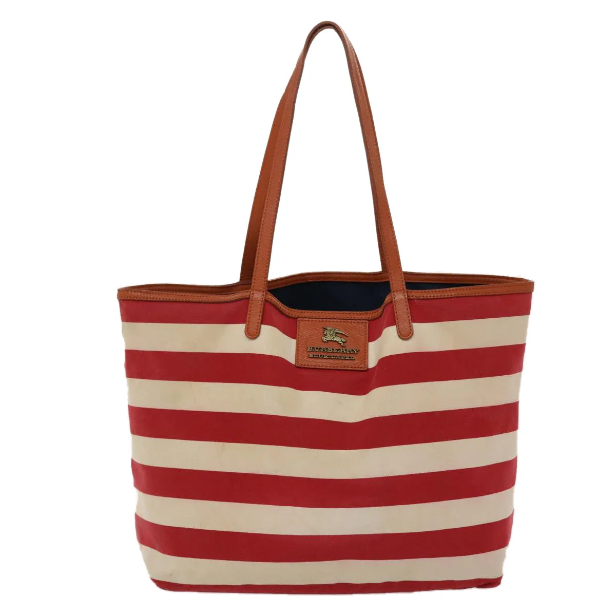 Trendy Inspired Burberry Blue Label Tote Bag Canvas Red White Auth Bs6604