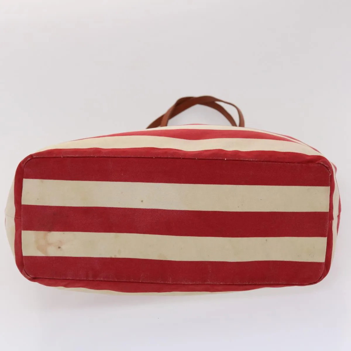 Trendy Inspired Burberry Blue Label Tote Bag Canvas Red White Auth Bs6604