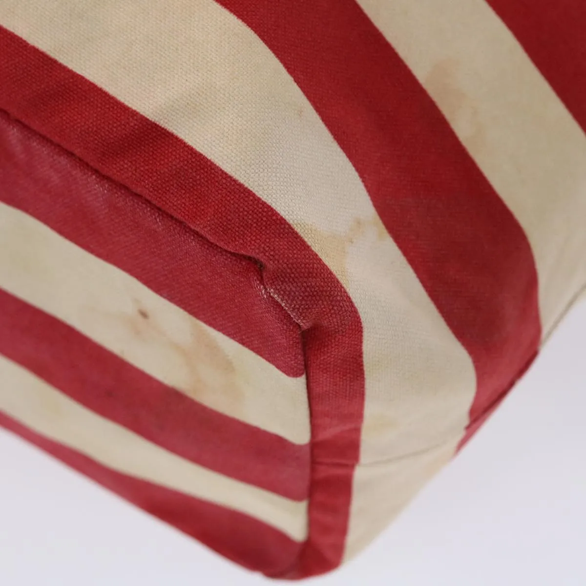 Trendy Inspired Burberry Blue Label Tote Bag Canvas Red White Auth Bs6604