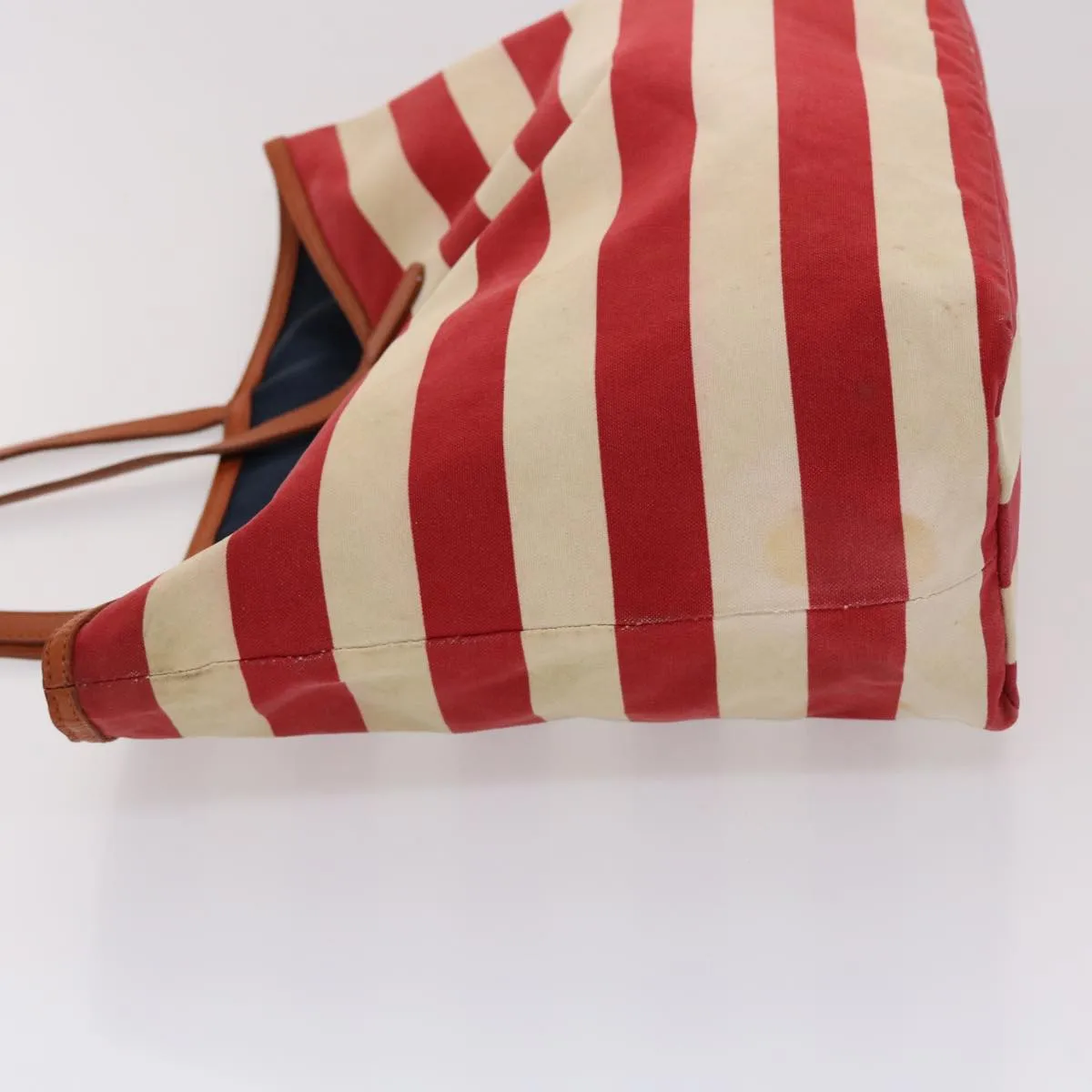 Trendy Inspired Burberry Blue Label Tote Bag Canvas Red White Auth Bs6604