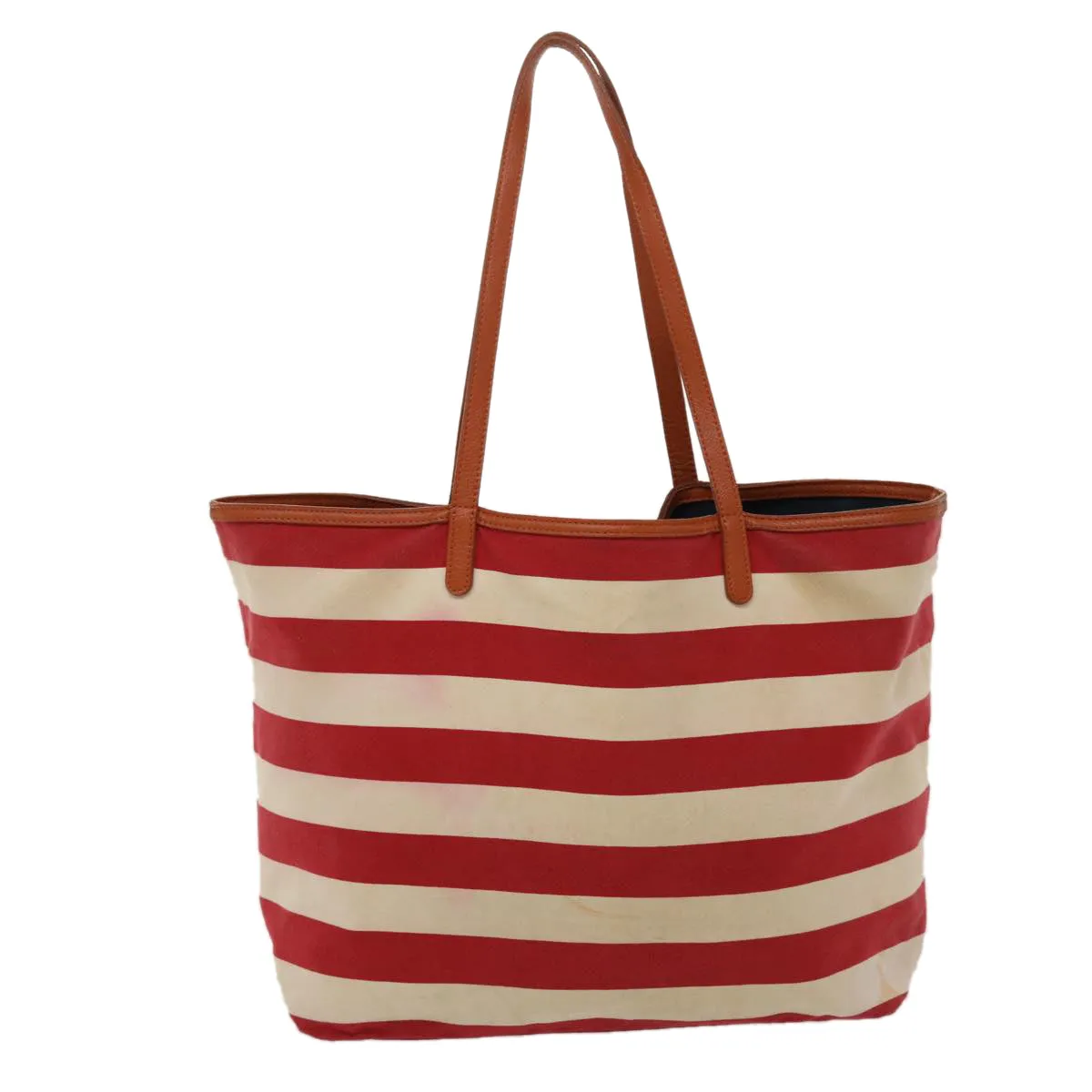 Trendy Inspired Burberry Blue Label Tote Bag Canvas Red White Auth Bs6604