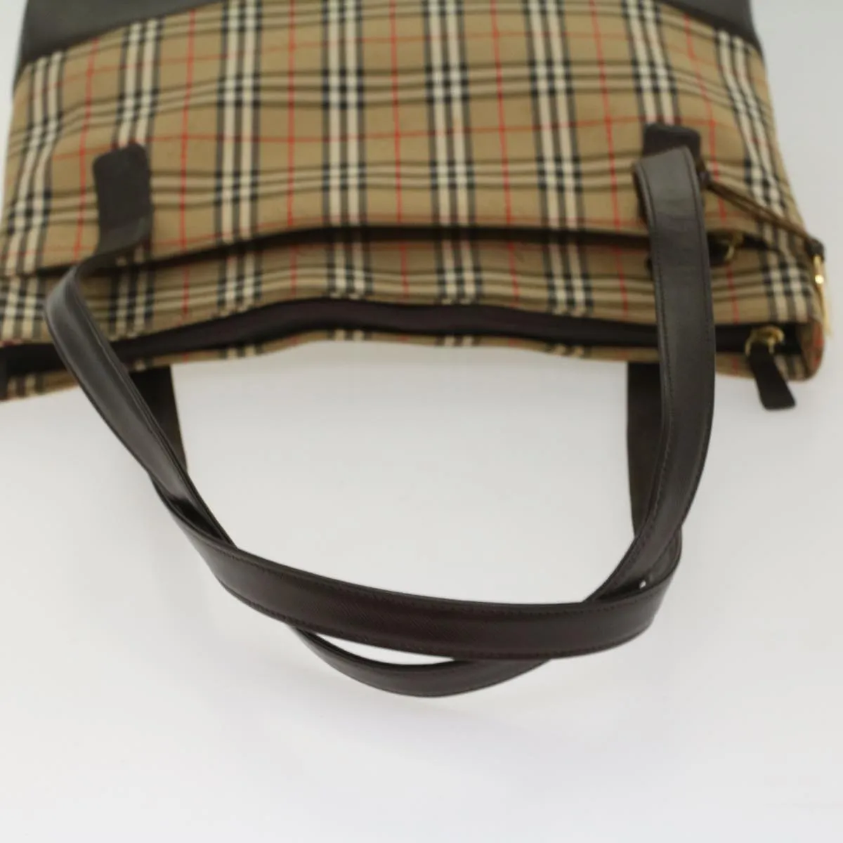 Trendy Inspired Burberry Nova Check Shoulder Bag Canvas Beige Brown Auth Hk811