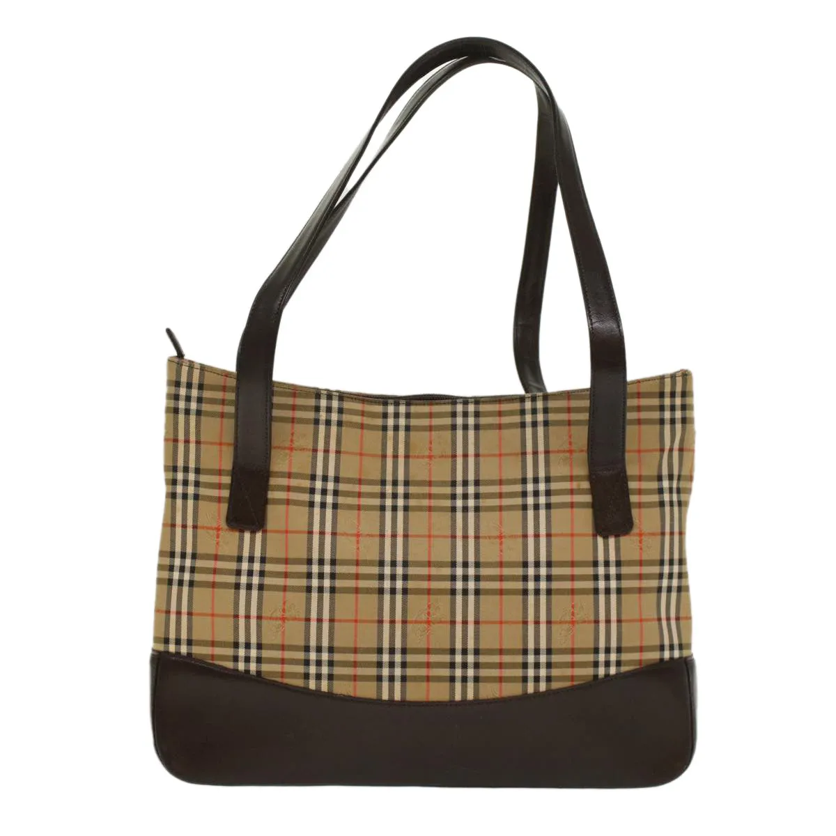 Trendy Inspired Burberry Nova Check Shoulder Bag Canvas Beige Brown Auth Hk811