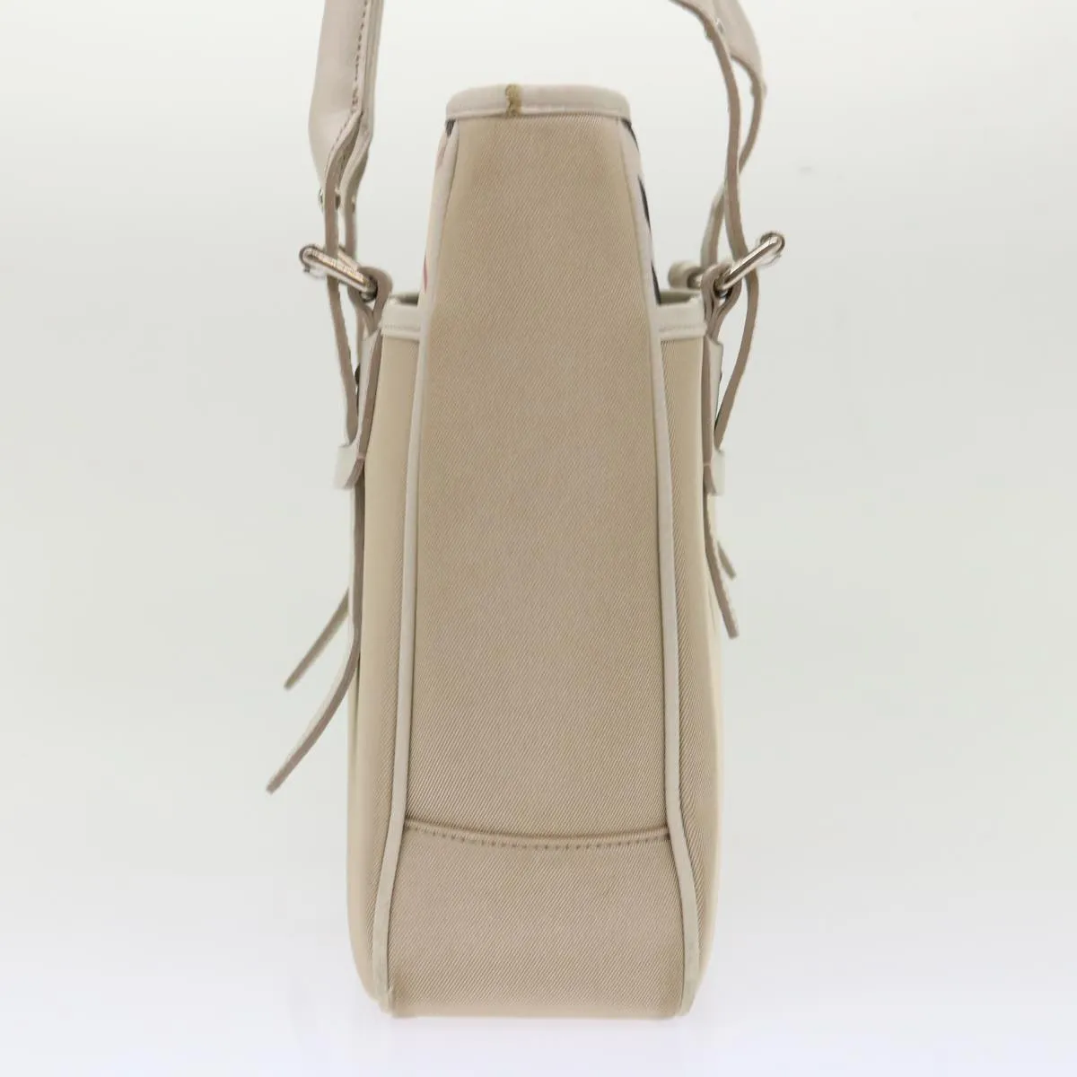 Trendy Inspired Burberry Nova Check Shoulder Bag Nylon Leather Beige Auth Am4592