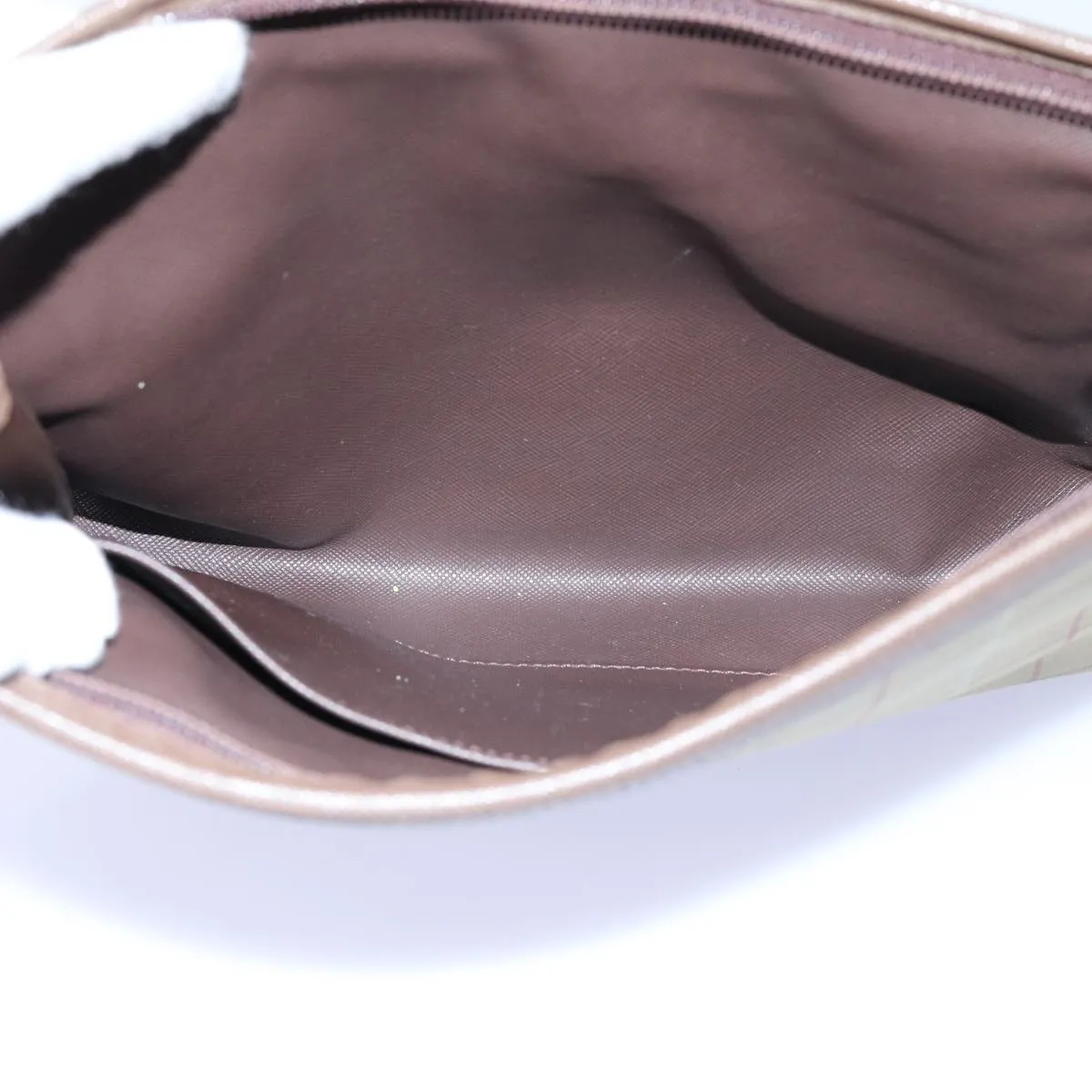Trendy Inspired Burberryss Nova Check Clutch Bag Canvas Beige Brown Auth Bs13777