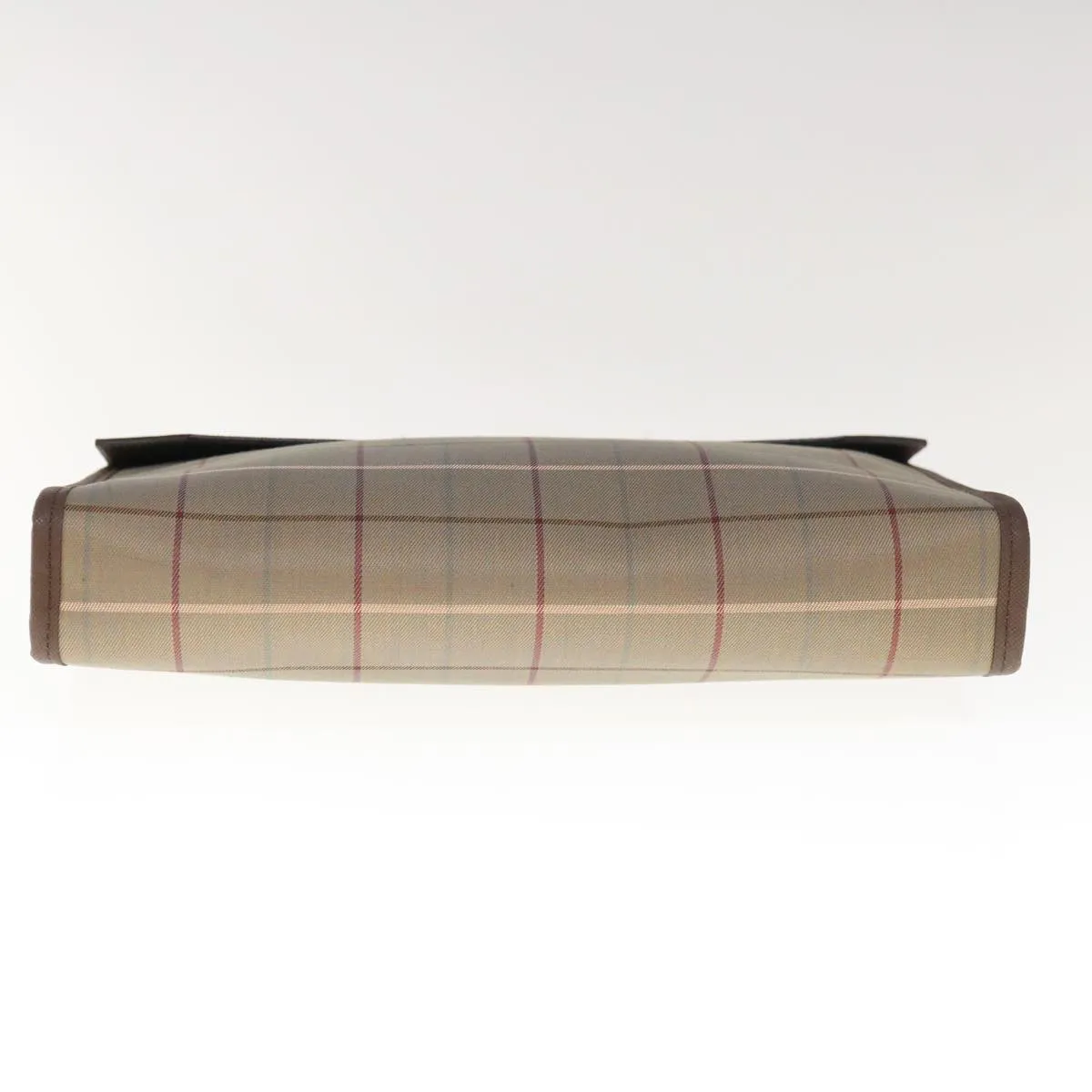 Trendy Inspired Burberryss Nova Check Clutch Bag Canvas Brown Auth 65917