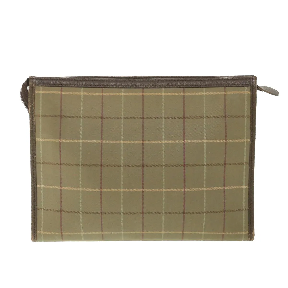 Trendy Inspired Burberryss Nova Check Clutch Bag Nylon Canvas Brown Auth Bs9092