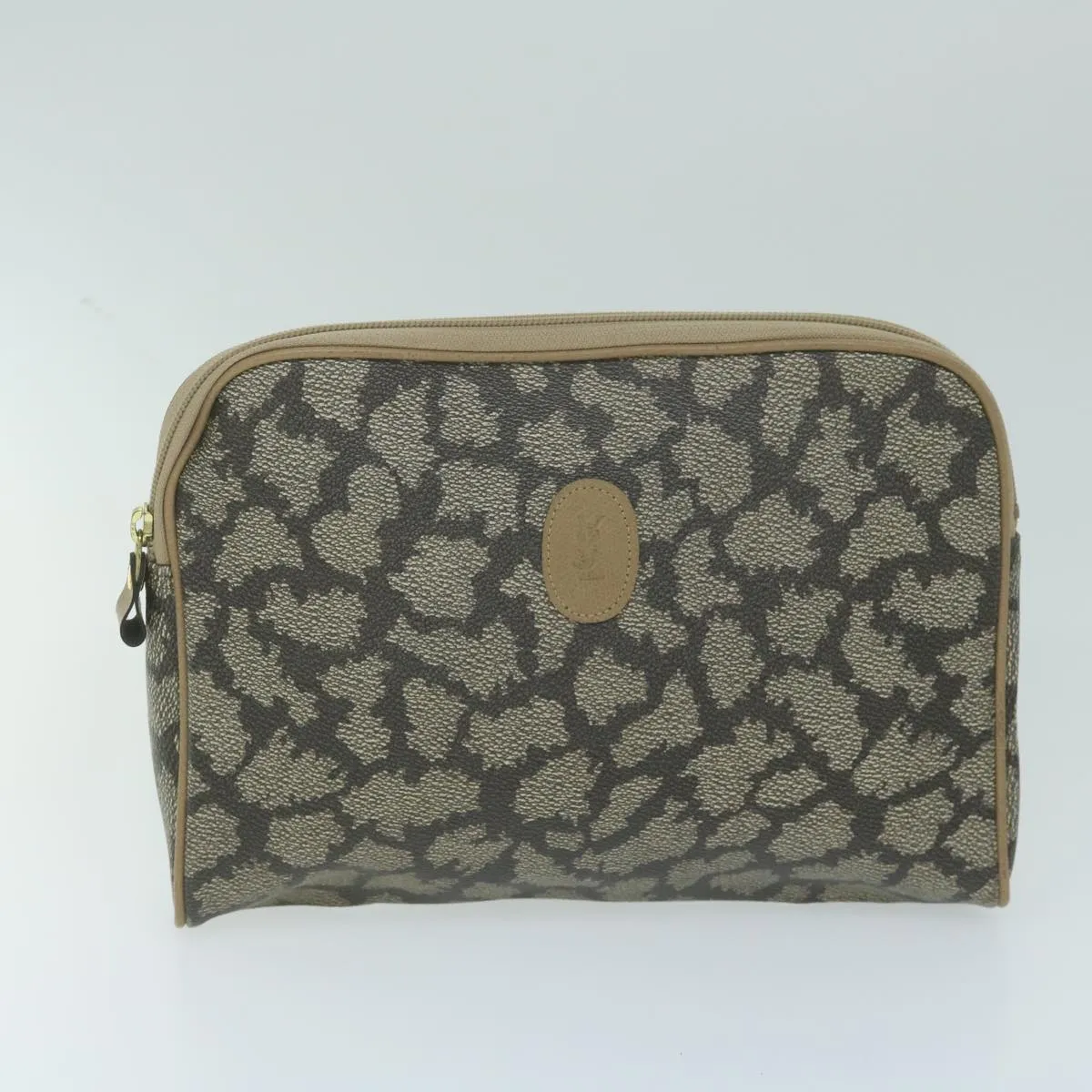 Trendy Inspired BurberryssTrendy Inspired  Saint Laurent Clutch Bag Pvc Leather 3set Black Beige Auth 63887
