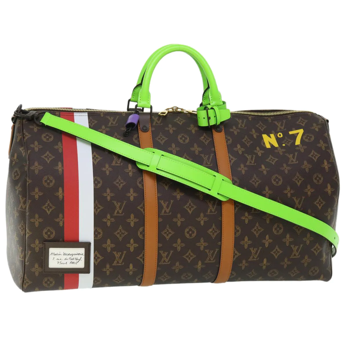 Trendy Inspired Louis Vuitton Capsule Collection Keepall Bandouliere 55 Bag M59661 Auth 53413a