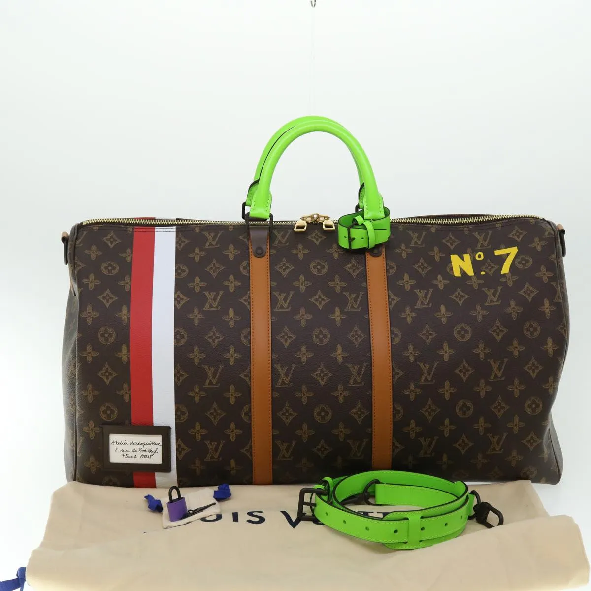 Trendy Inspired Louis Vuitton Capsule Collection Keepall Bandouliere 55 Bag M59661 Auth 53413a