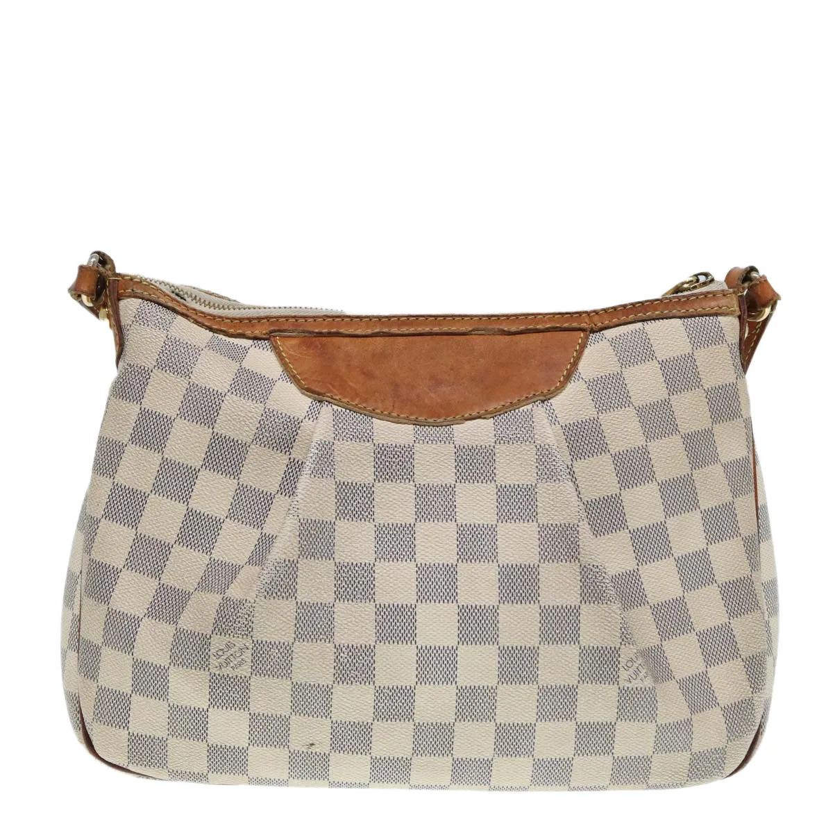 Trendy Inspired Louis Vuitton Damier Azur Siracusa Pm Shoulder Bag N41113 Lv Auth 87967
