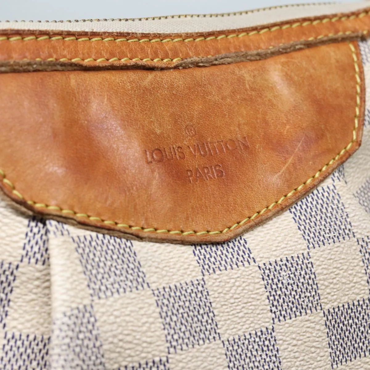 Trendy Inspired Louis Vuitton Damier Azur Siracusa Pm Shoulder Bag N41113 Lv Auth 87967