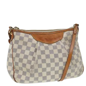 Trendy Inspired Louis Vuitton Damier Azur Siracusa Pm Shoulder Bag N41113 Lv Auth 87967