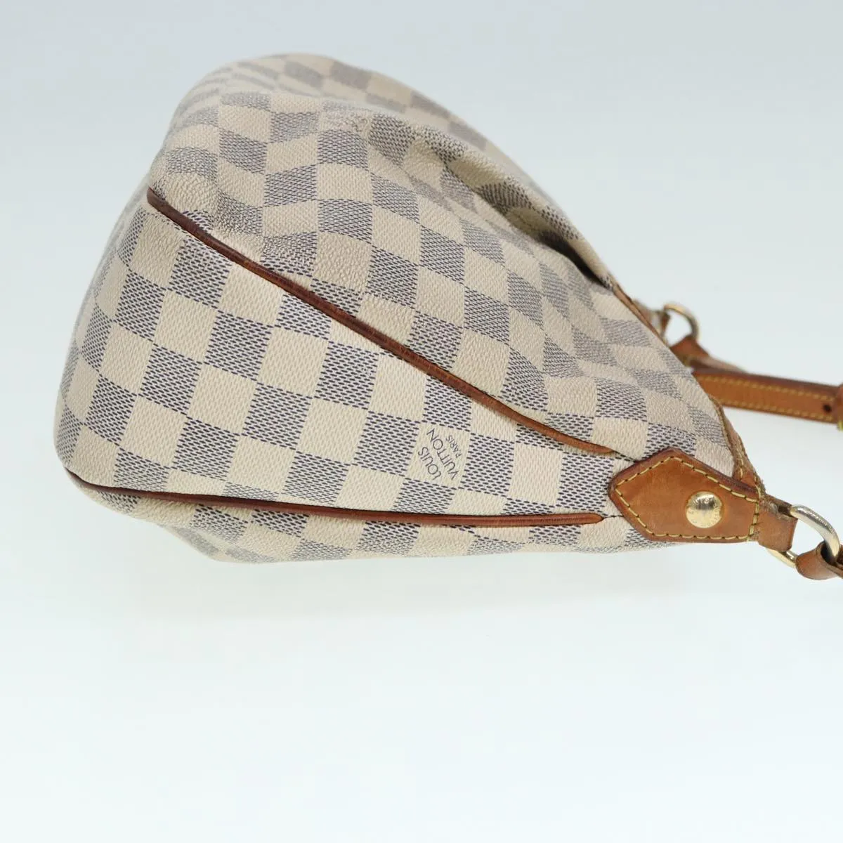 Trendy Inspired Louis Vuitton Damier Azur Siracusa Pm Shoulder Bag N41113 Lv Auth 87967