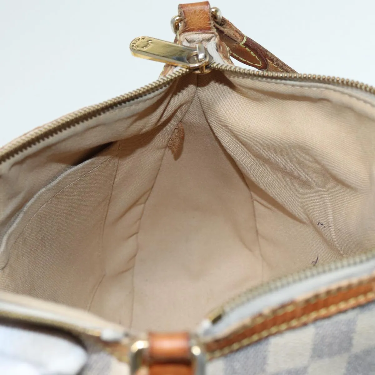 Trendy Inspired Louis Vuitton Damier Azur Siracusa Pm Shoulder Bag N41113 Lv Auth 87967