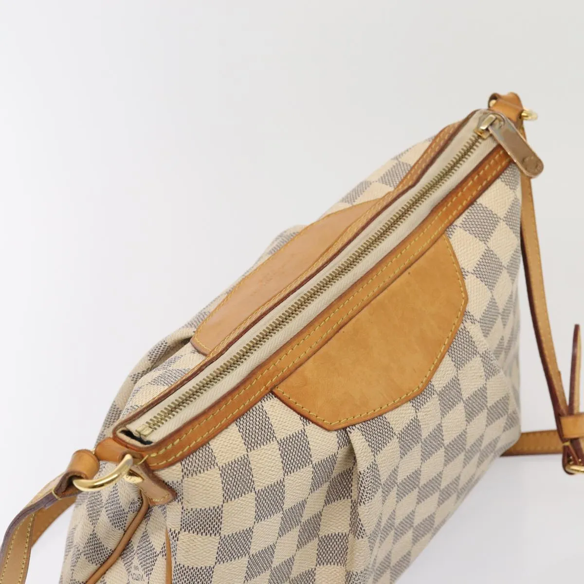 Trendy Inspired Louis Vuitton Damier Azur Siracusa Pm Shoulder Bag N41113 Lv Auth Ar12518