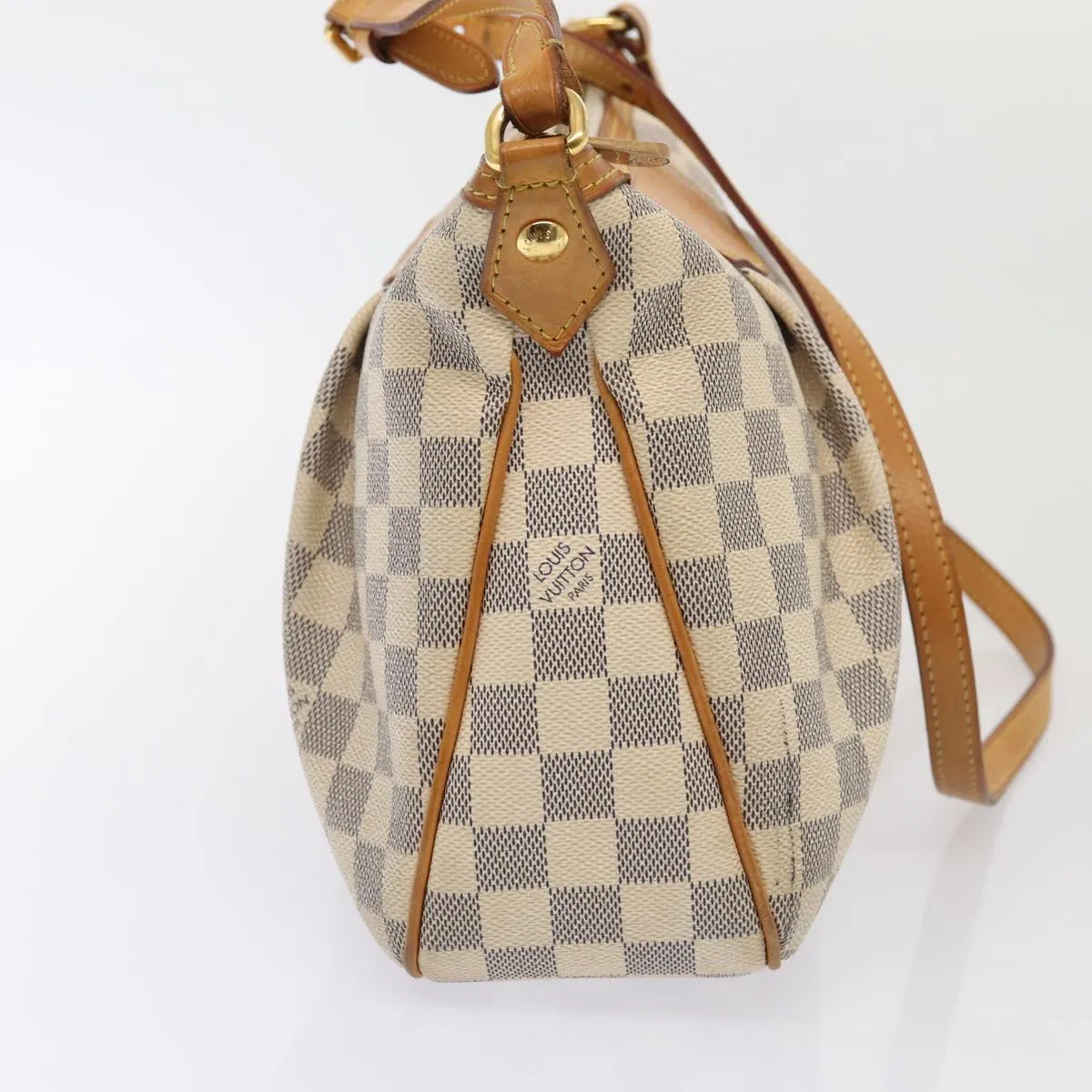 Trendy Inspired Louis Vuitton Damier Azur Siracusa Pm Shoulder Bag N41113 Lv Auth Ar12518