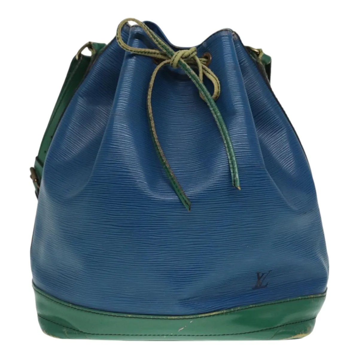 Trendy Inspired Louis Vuitton Epi Noe Shoulder Bag Bicolor Green Blue M44044 Lv Auth 87792
