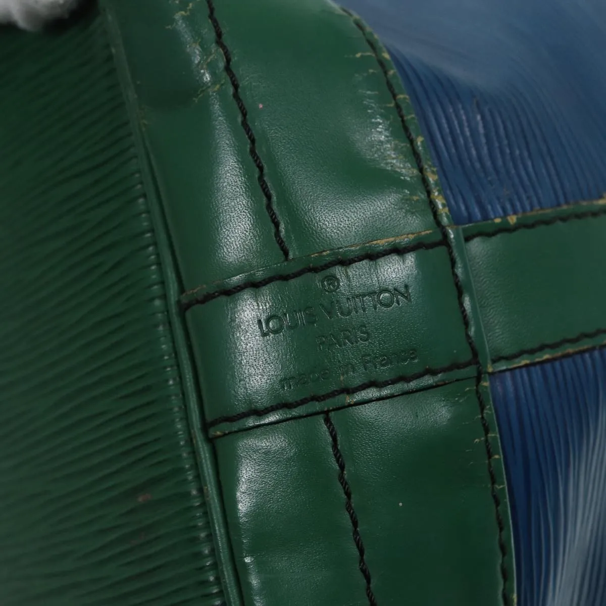 Trendy Inspired Louis Vuitton Epi Noe Shoulder Bag Bicolor Green Blue M44044 Lv Auth 87792