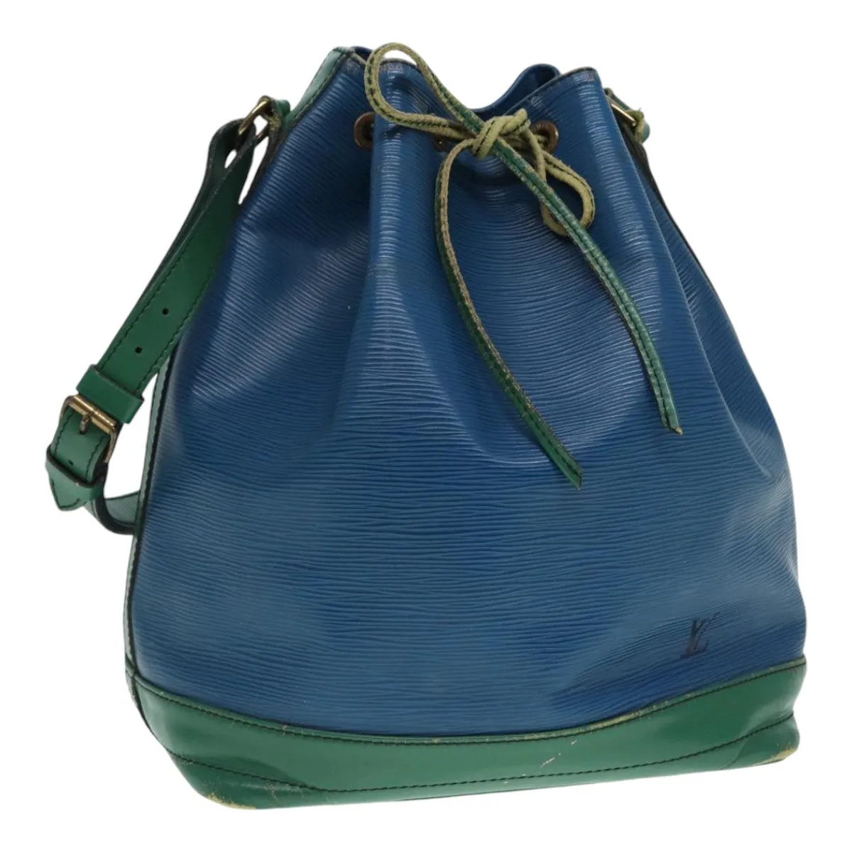 Trendy Inspired Louis Vuitton Epi Noe Shoulder Bag Bicolor Green Blue M44044 Lv Auth 87792