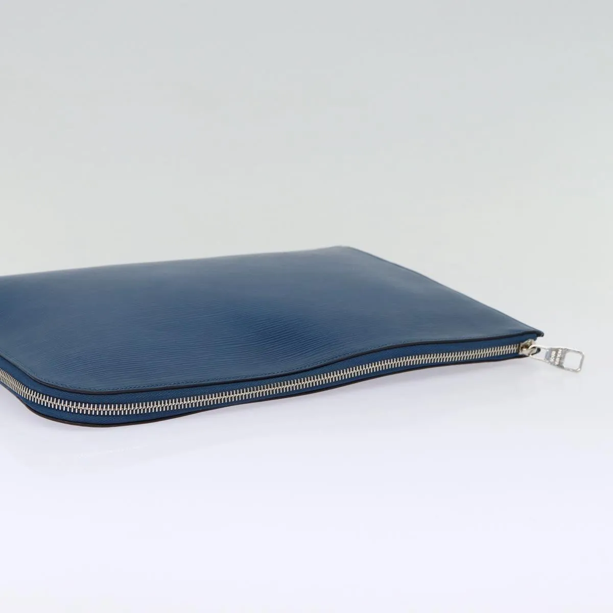Trendy Inspired Louis Vuitton Epi Pochette Jules Gm Clutch Bag Blue M64154 Lv Auth 87939