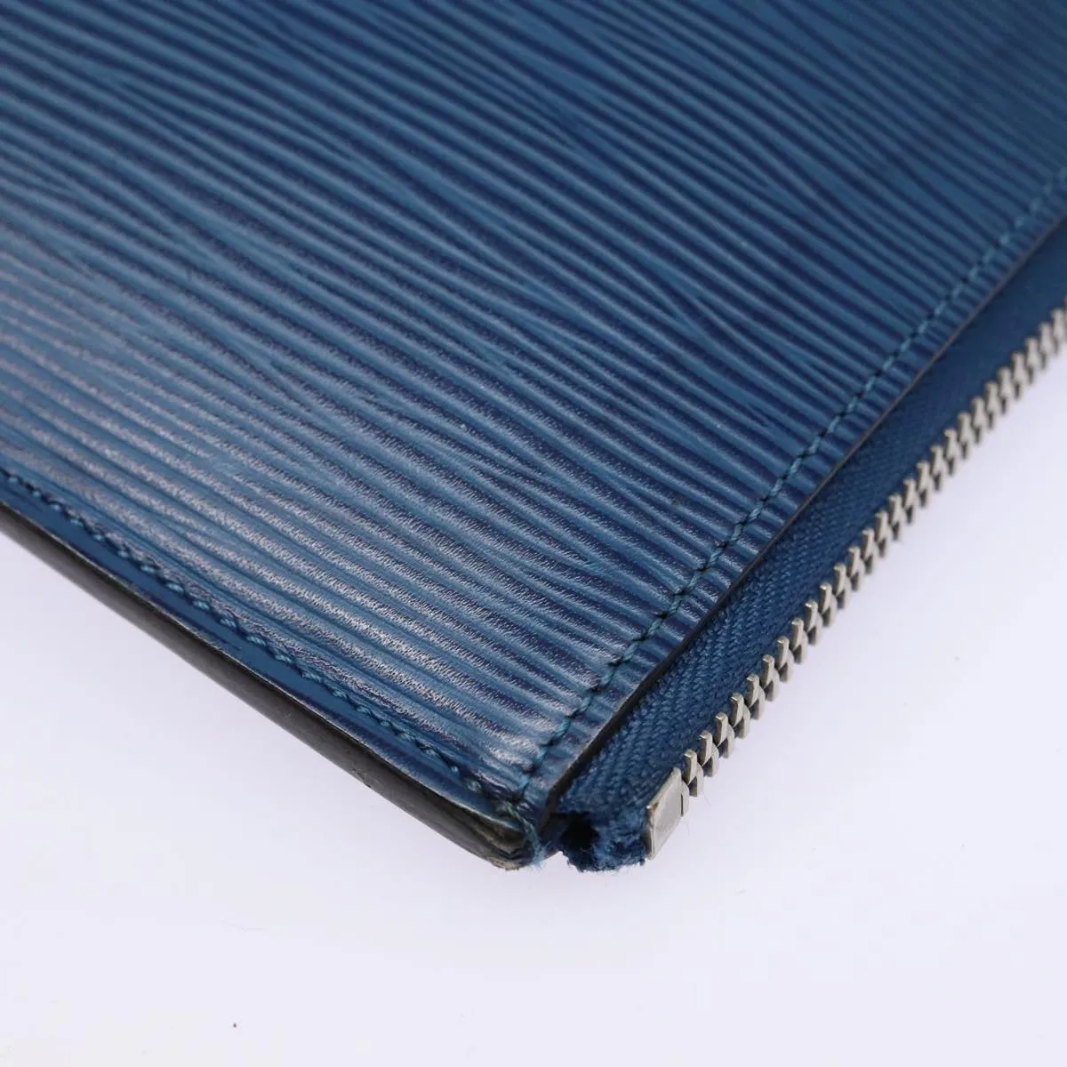 Trendy Inspired Louis Vuitton Epi Pochette Jules Gm Clutch Bag Blue M64154 Lv Auth 87939