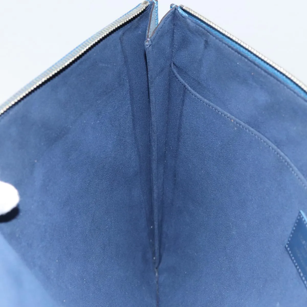 Trendy Inspired Louis Vuitton Epi Pochette Jules Gm Clutch Bag Blue M64154 Lv Auth 87939