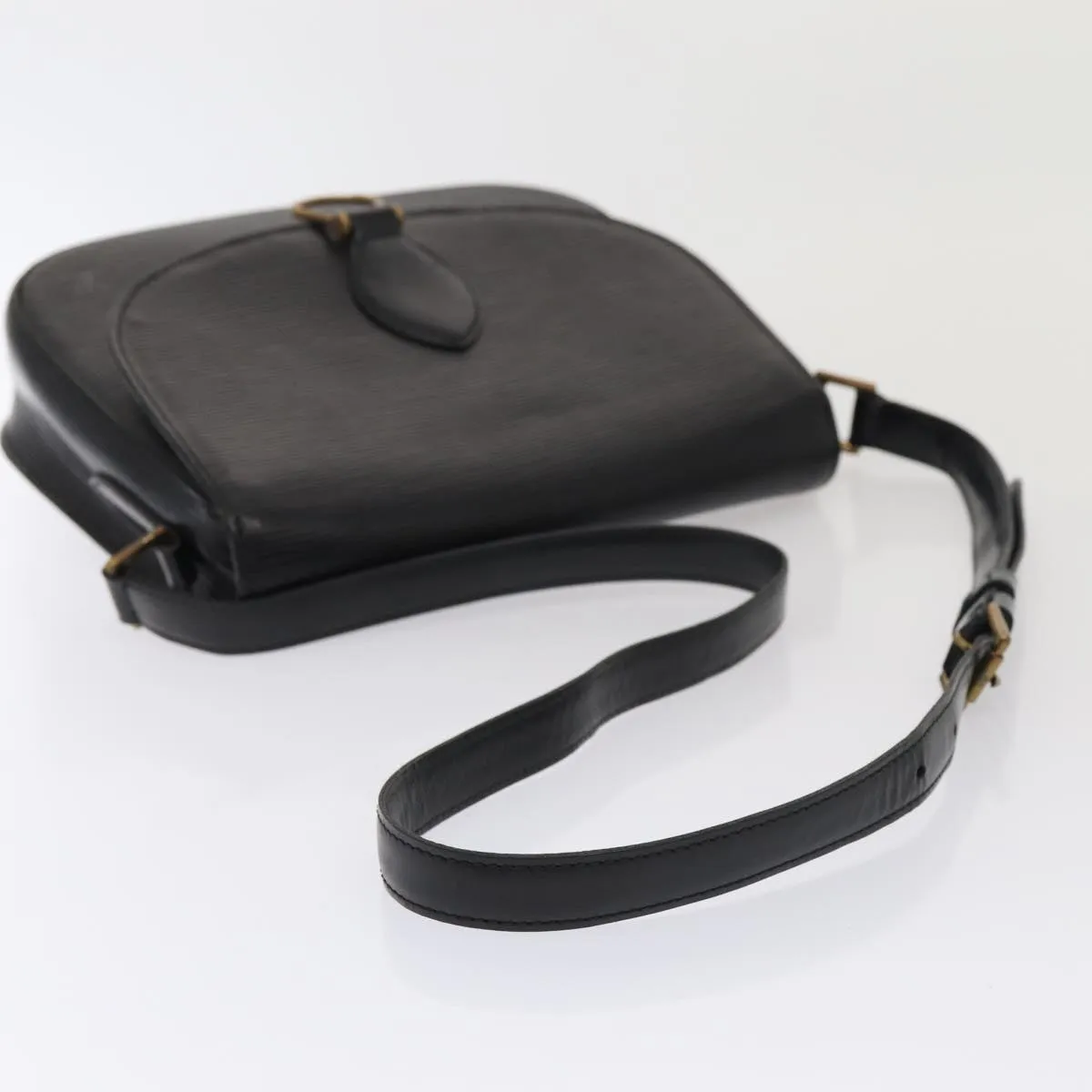 Trendy Inspired Louis Vuitton Epi Saint Cloud Gm Shoulder Bag Black Noir M52192 Lv Auth Yk14369