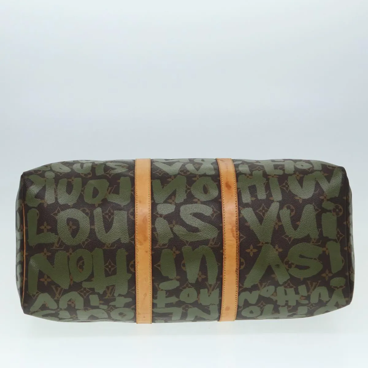 Trendy Inspired Louis Vuitton Monogram Graffiti Keepall 50 Boston Bag Khaki M92196 Auth 85405