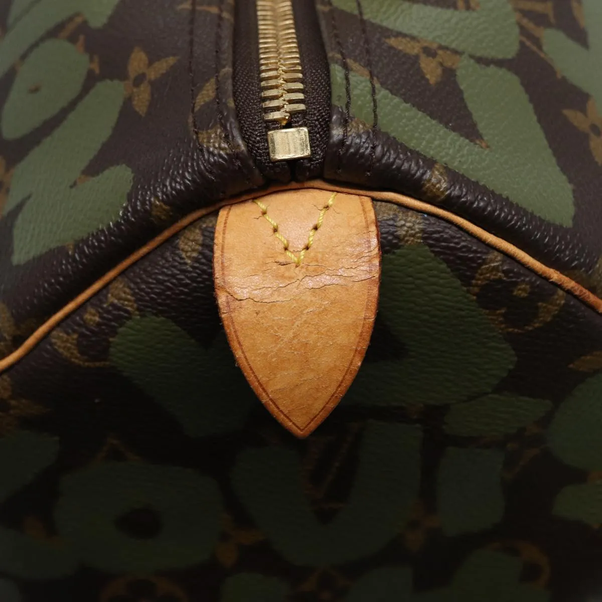 Trendy Inspired Louis Vuitton Monogram Graffiti Keepall 50 Boston Bag Khaki M92196 Auth 85405
