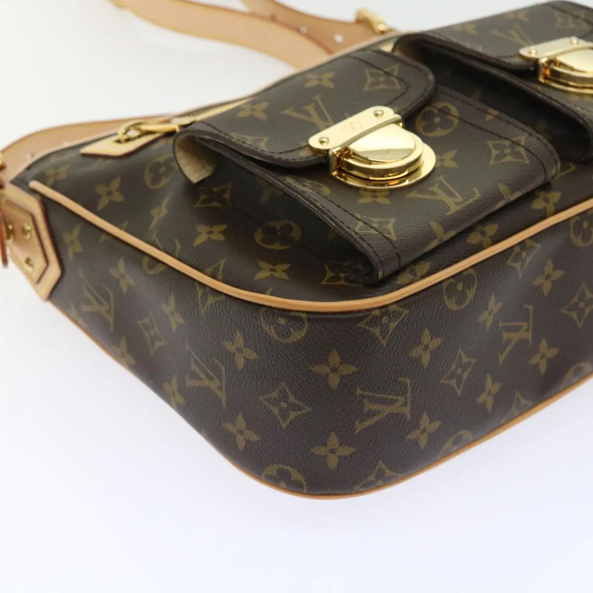 Trendy Inspired Louis Vuitton Monogram Hudson Gm Shoulder Bag M40045 Lv Auth Am5045a