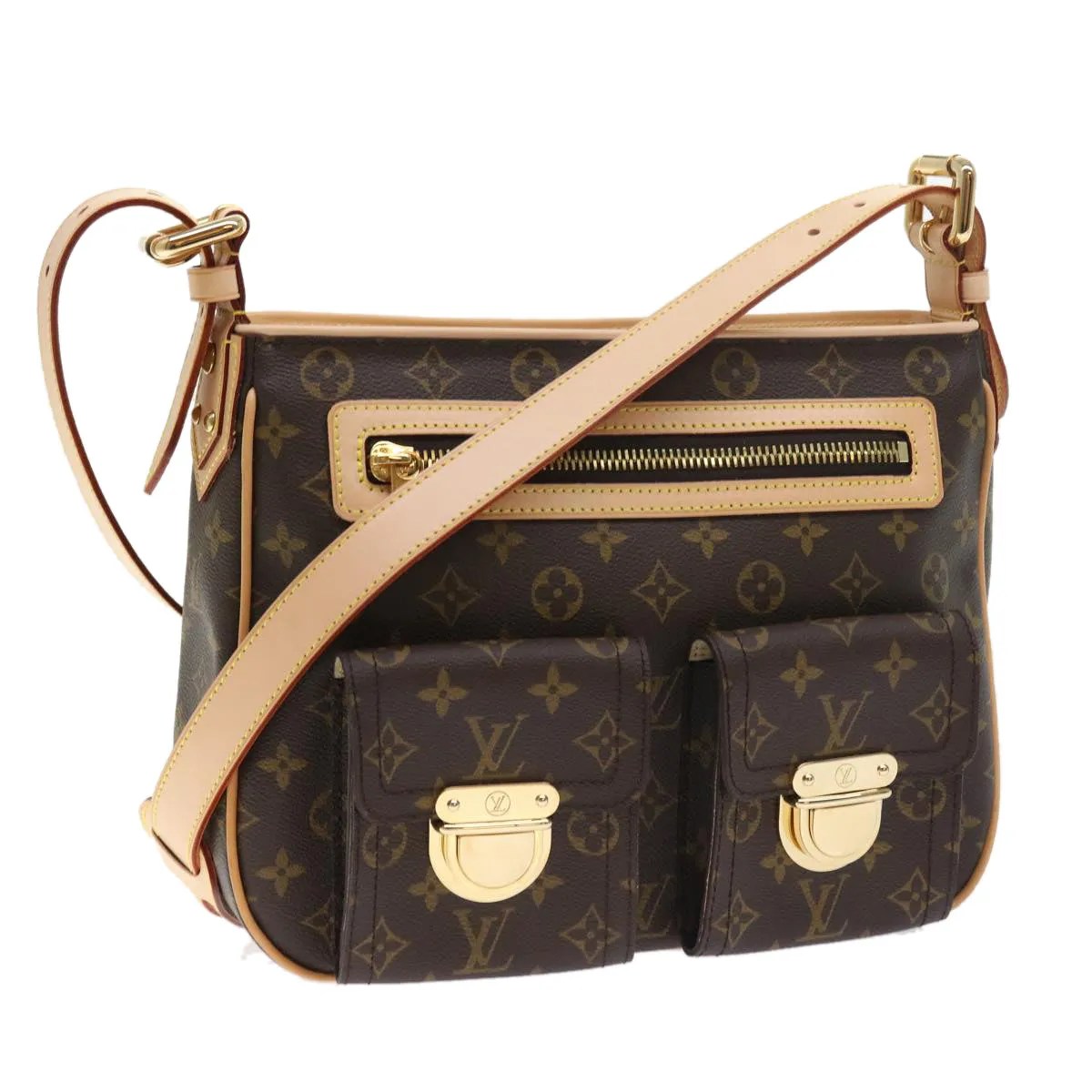 Trendy Inspired Louis Vuitton Monogram Hudson Gm Shoulder Bag M40045 Lv Auth Am5045a